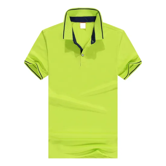 Vêtements d'entreprise vêtements de travail personnalisés hommes 100% coton à manches courtes bleu brodé personnalisé Golf Performance Polo