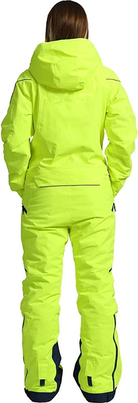 Womens Soild Waterproof One Pieces Snowsuits Winter Ski Suits Ski Jumpsuit