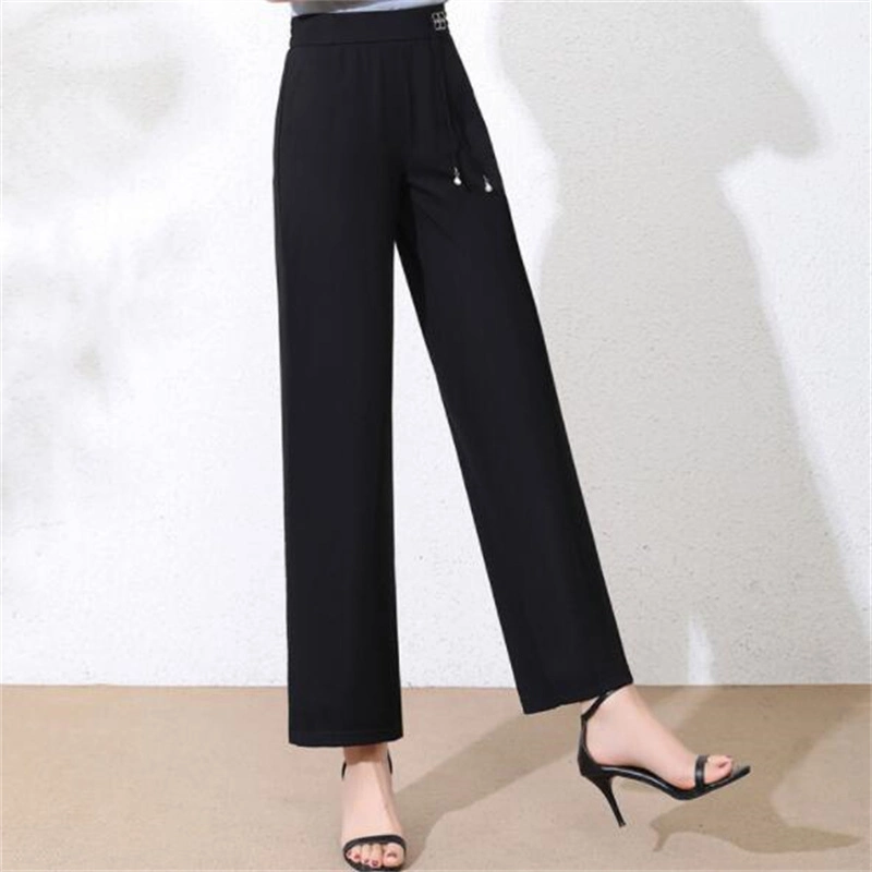 High Waist Loose Straight Tube Casual Trousers Ladies Trousers