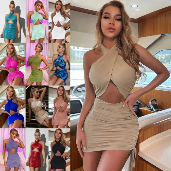 Chine Fabricant En Gros Custom Made Mini Ropa Vestidos De Mujer Party Sexy Soirée Nuit Vêtements Bandage Dames Mode Vêtements Nouveau Design Femmes Robe