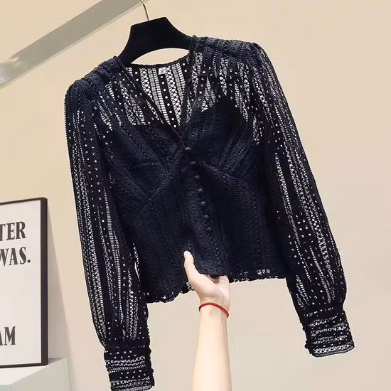 2022 Printemps et Automne Women's Fashion Sexy Slim Short Shirt