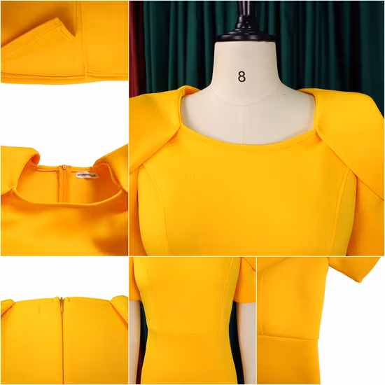 Dernières conceptions de vêtements de bureau Robe droite formelle sans manches Robes de bureau pour dames